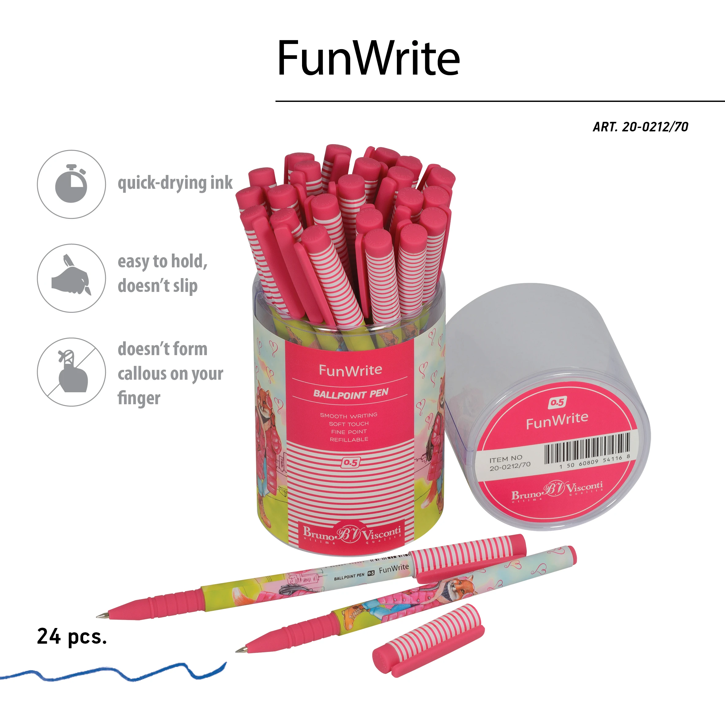 РУЧКА "FunWrite. Лиса с рюкзачком" ШАРИКОВАЯ, 0.5 ММ, СИНЯЯ РУЧКА "FunWrite. Лиса с рюкзачком" ШАРИКОВАЯ, 0.5 ММ, СИНЯЯ