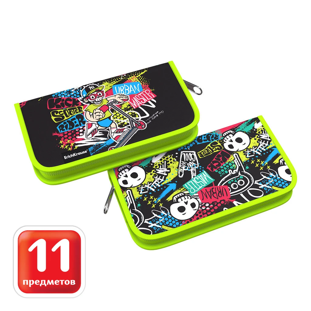 Пенал-книжка с наполнением ErichKrause® 110x205x25мм Scooter Master Пенал-книжка с наполнением ErichKrause® 110x205x25мм Scooter Master