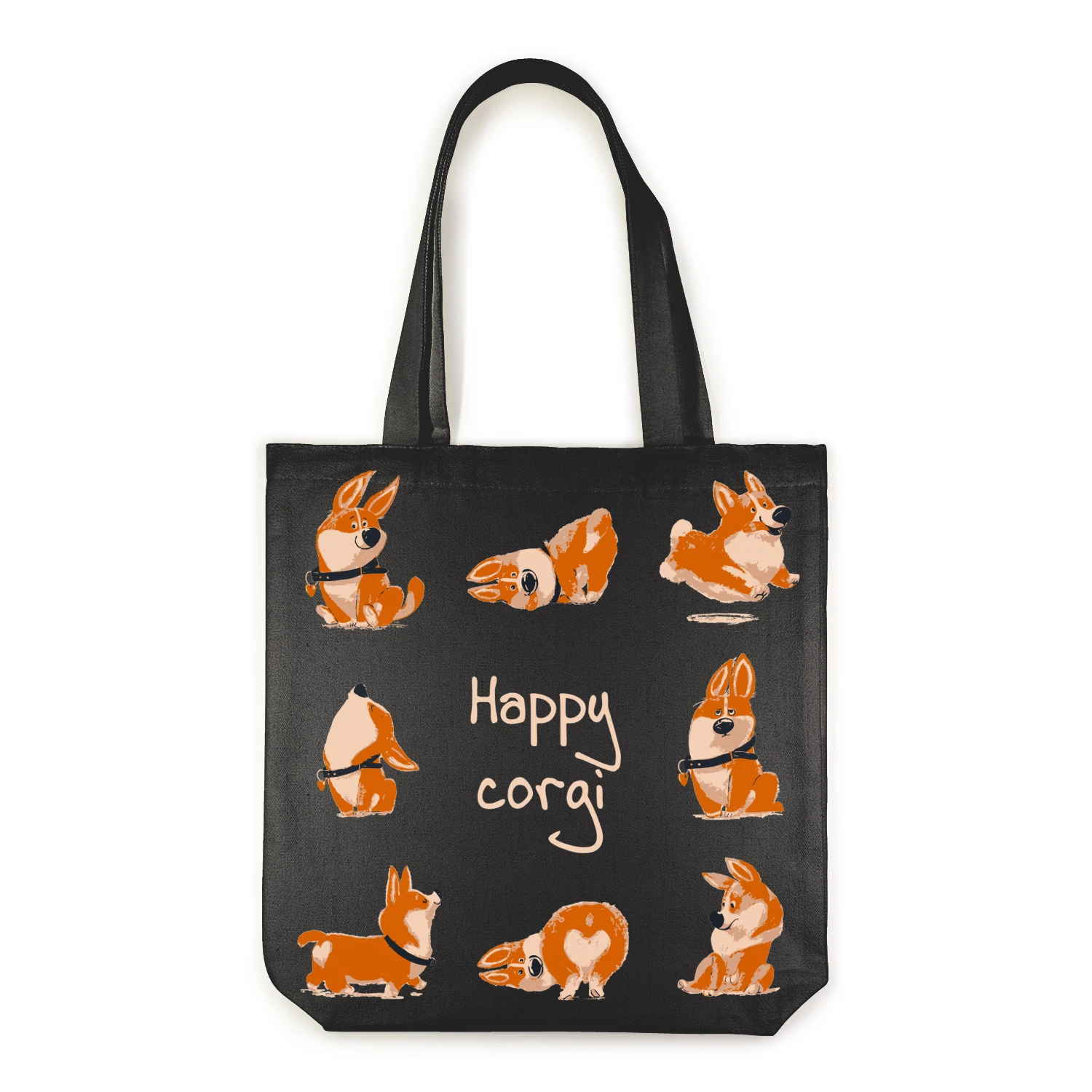 СУМКА-ШОППЕР BLACK "ЗАБАВНЫЙ КОРГИ" 34х36 см