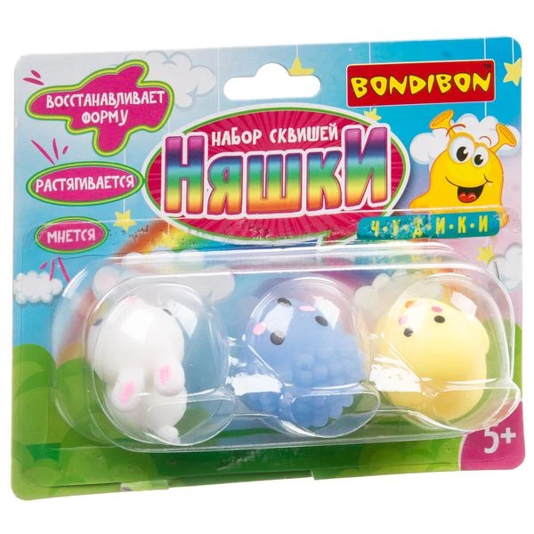 Чудики Bondibon Набор сквишей «НЯШКИ», заяц, еж, утка, BLISTER 17х7х3,5 см. Чудики Bondibon Набор сквишей «НЯШКИ», заяц, еж, утка, BLISTER 17х7х3,5 см.
