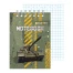 Блокнот 7*10см 60л "Танки" на гребне плотность 55гр/м2
