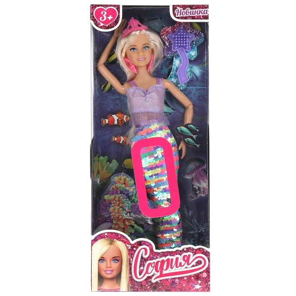 Кукла 29 см София русалка длинные волосы, расческа в комплекте ТМ