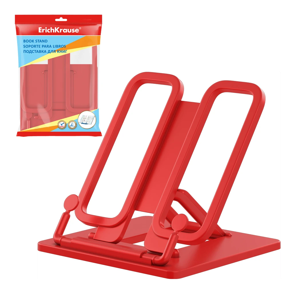 Подставка для книг пластиковая ErichKrause® Base, Classic, красная Подставка для книг пластиковая ErichKrause® Base, Classic, красная