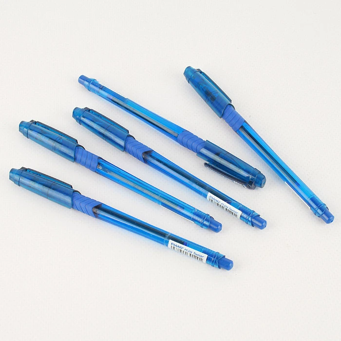 Ручка шариковая синяя на масляной основе "Piano" корпус прозрачный