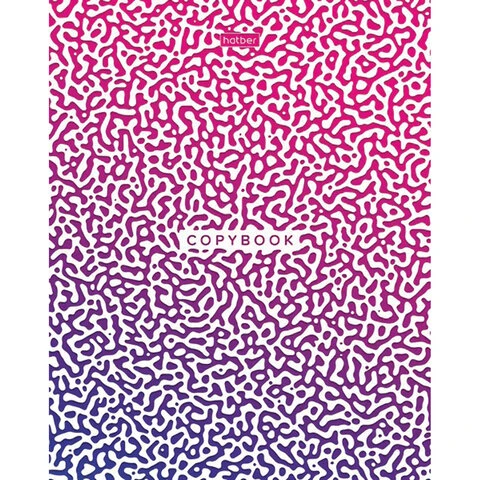 Тетрадь А5, 40 л., HATBER, скоба, клетка, глянцевая ламинация, "Радужные