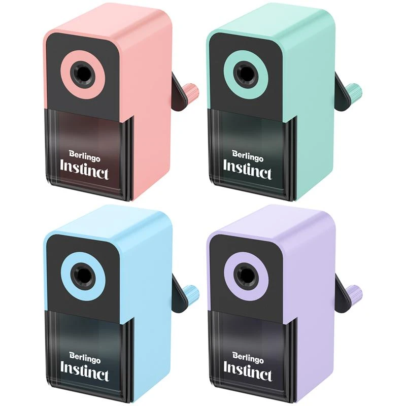 Точилка механическая Berlingo "Instinct", цвета в асс., пласт. корпус, Точилка механическая Berlingo "Instinct", цвета в асс., пласт. корпус,