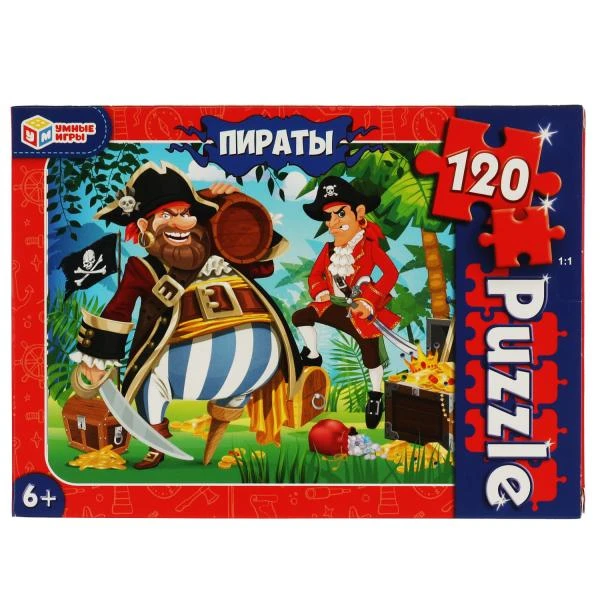 Пираты. Пазл классический в коробке 120 деталей. Умные игры Пираты. Пазл классический в коробке 120 деталей. Умные игры