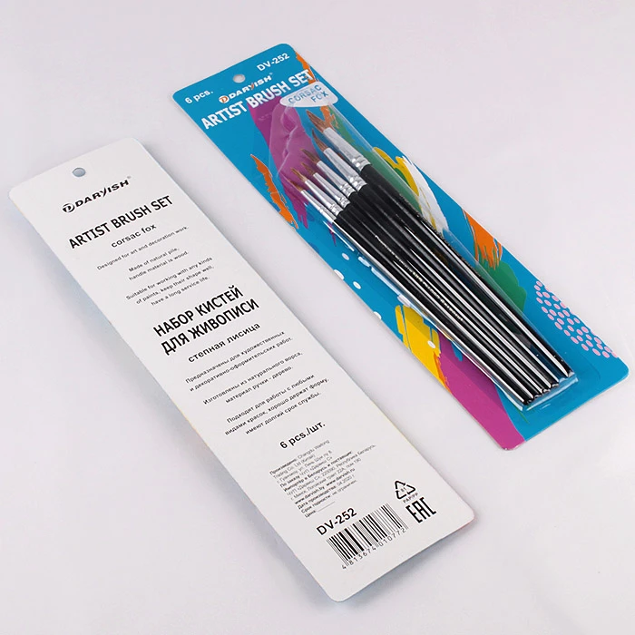 Кисти набор 6шт/уп "Darvish" степная лисица