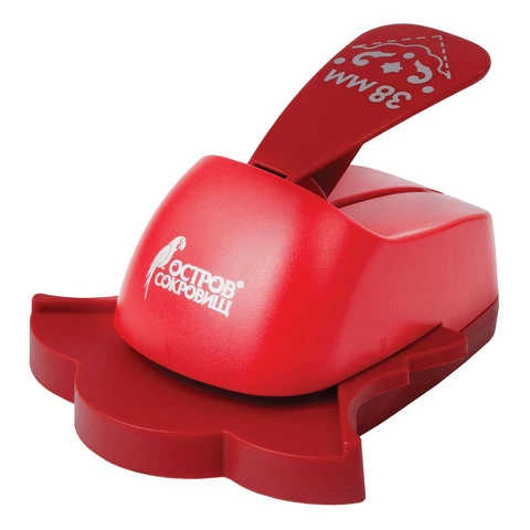 Дырокол фигурный угловой "Узоры", диаметр вырезной фигуры 38 мм,