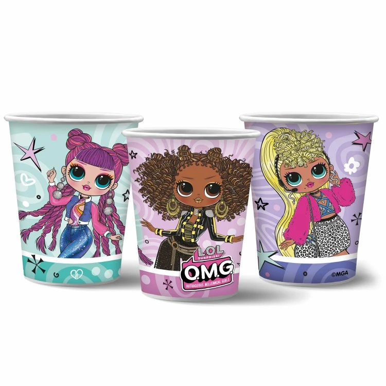 L.O.L. Surprise! Набор бумажных стаканов (OMG) 6 штук, 250 мл. L.O.L. Surprise! Набор бумажных стаканов (OMG) 6 штук, 250 мл.