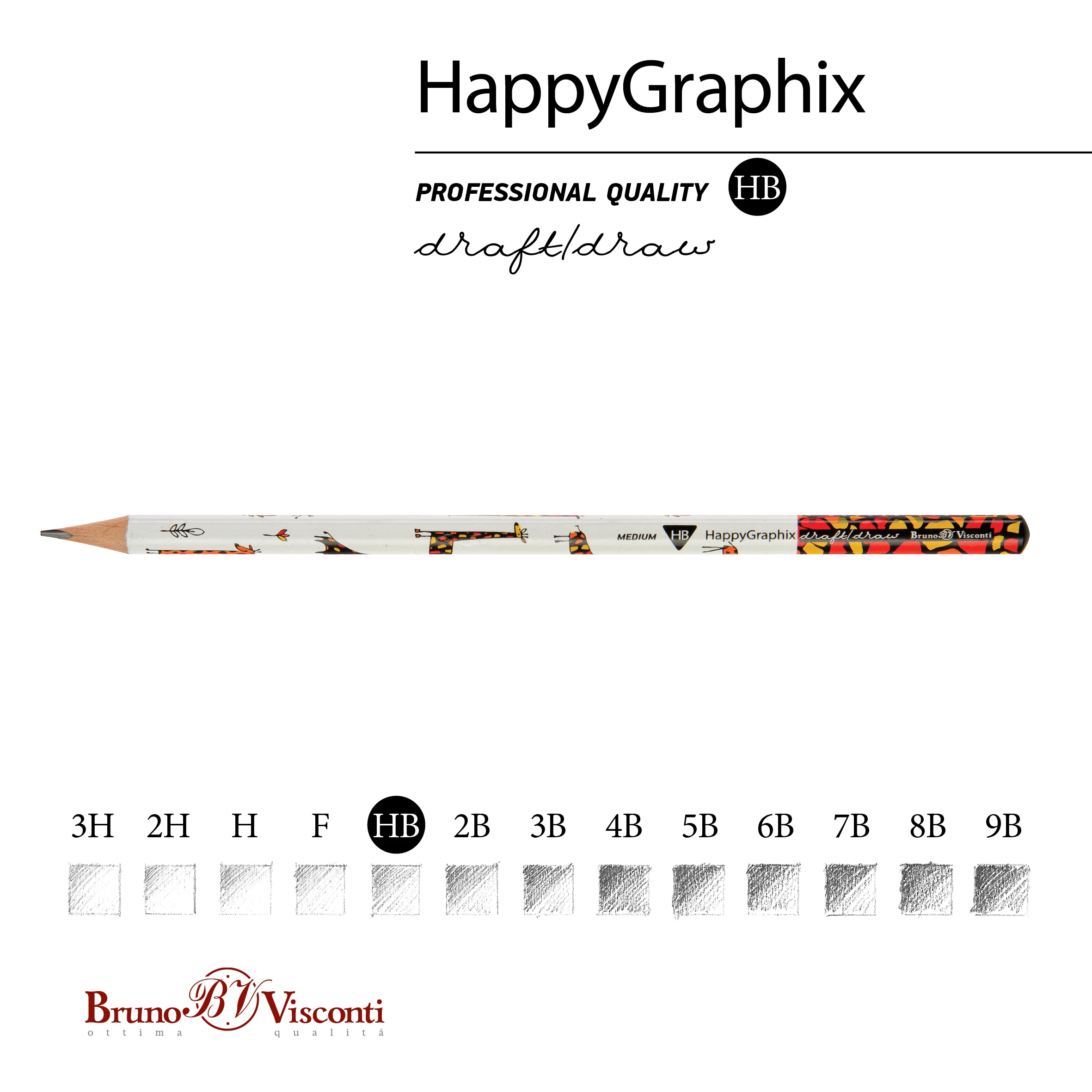 КАРАНДАШ ЧЕРНОГРАФИТОВЫЙ "HappyGraphix" ЖИРАФЫ НВ КАРАНДАШ ЧЕРНОГРАФИТОВЫЙ "HappyGraphix" ЖИРАФЫ НВ