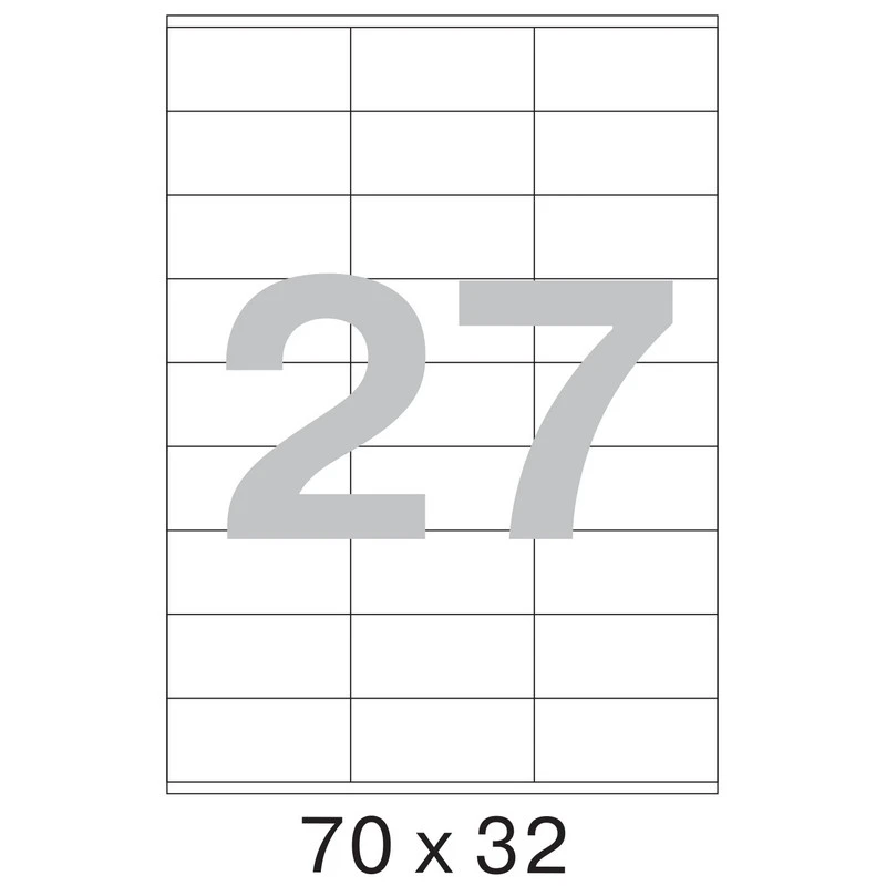 Этикетки самоклеящиеся Office Label 70x32 мм, 27   шт. на лист.А4 100 л