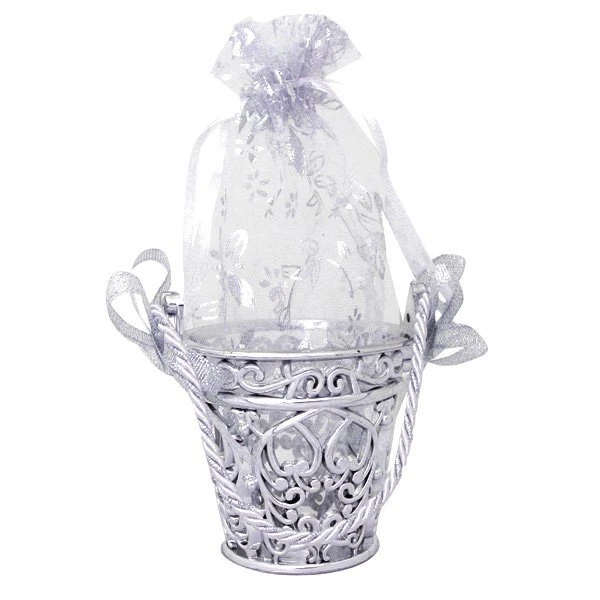 Бонбоньерка Корзина серебряная 2 шт Бонбоньерка Корзина серебряная 2 шт