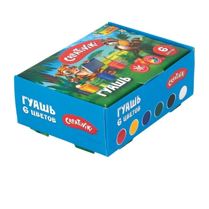 Гуашь Creativiki 20 мл 6 цв. Гуашь Creativiki 20 мл 6 цв.