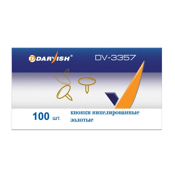 Кнопки "Darvish" золотые 100шт/уп Кнопки "Darvish" золотые 100шт/уп