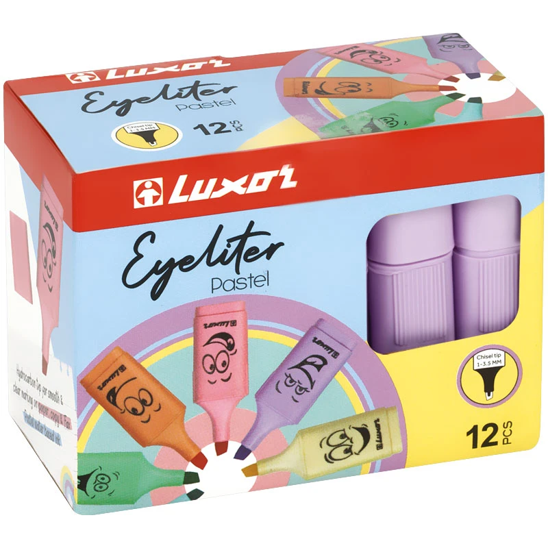 Текстовыделители Luxor "Eyeliter Pastel" пастельный фиолетовый, Текстовыделители Luxor "Eyeliter Pastel" пастельный фиолетовый,
