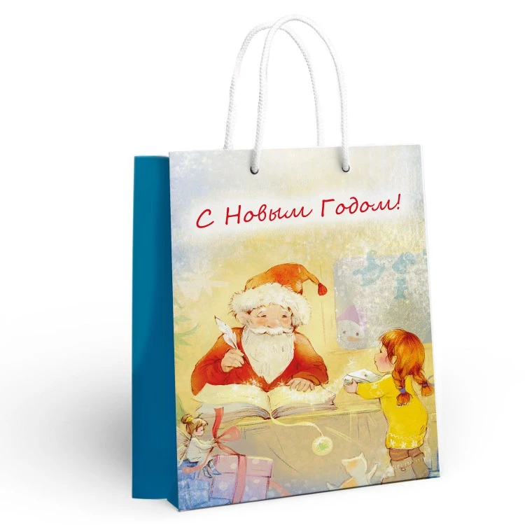 Пакет подарочный "Письмо Деду Морозу", 250*350*100 мм.