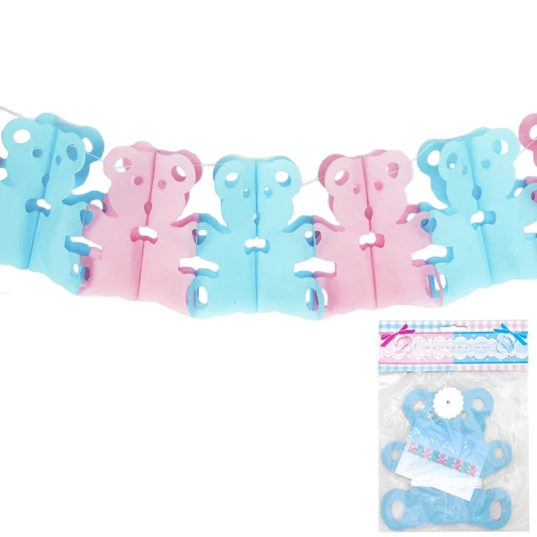 Бумажное украшение Гирлянда Медвежата 15,5х16,5см 4м G20072