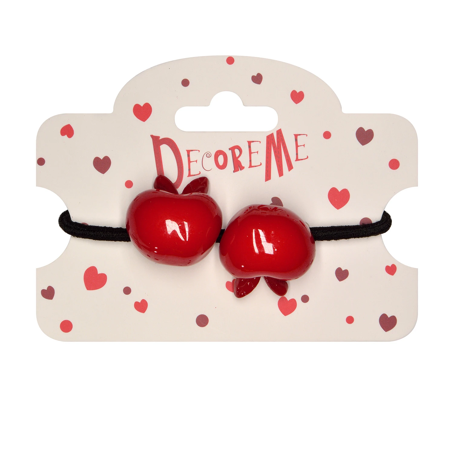 РЕЗИНКА ДЛЯ ВОЛОС "ЯБЛОЧКИ. ГЛЯНЕЦ" 1 ШТ, 3 ЦВЕТА