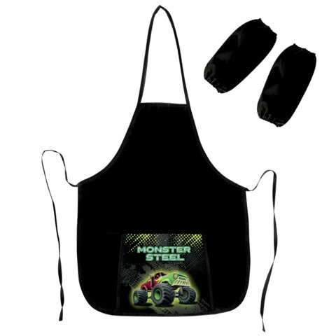 Фартук с нарукавниками для уроков труда ПИФАГОР, 1 карман, 44x55 см,