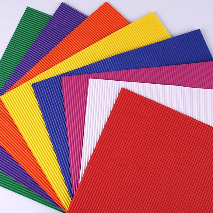 Бумага цветная гофрированная 20х20 см., 8л. 8цв. "Сказочный домик"