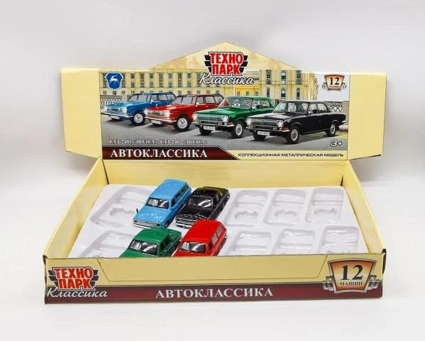 Машина металл ГАЗ-2401/2402 АВТОКЛАССИКА 12см,двер,баг,ин, ассорт, дисп.