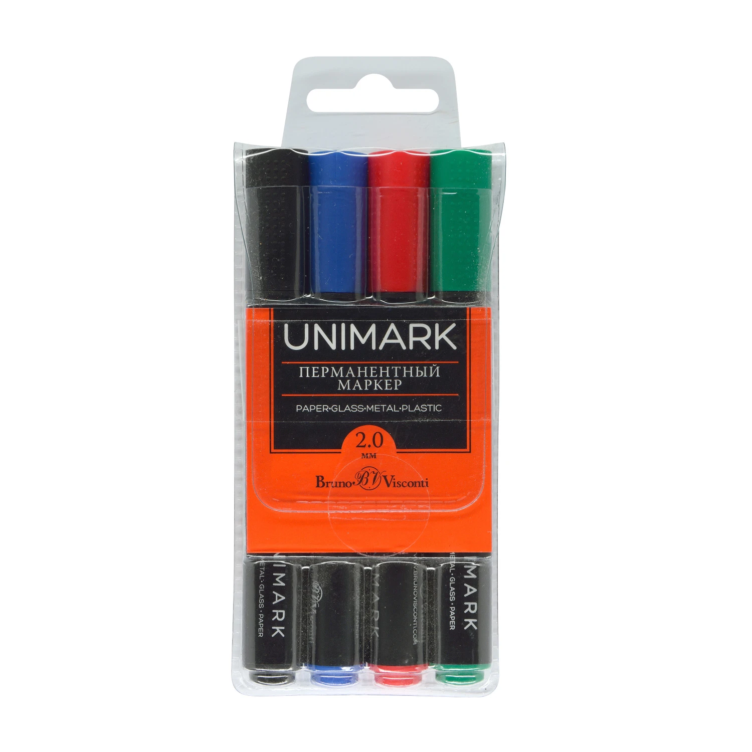 НАБОР ИЗ 4-Х МАРКЕРОВ ПЕРМАНЕНТНЫХ "UniMark", НАБОР ИЗ 4-Х МАРКЕРОВ ПЕРМАНЕНТНЫХ "UniMark",