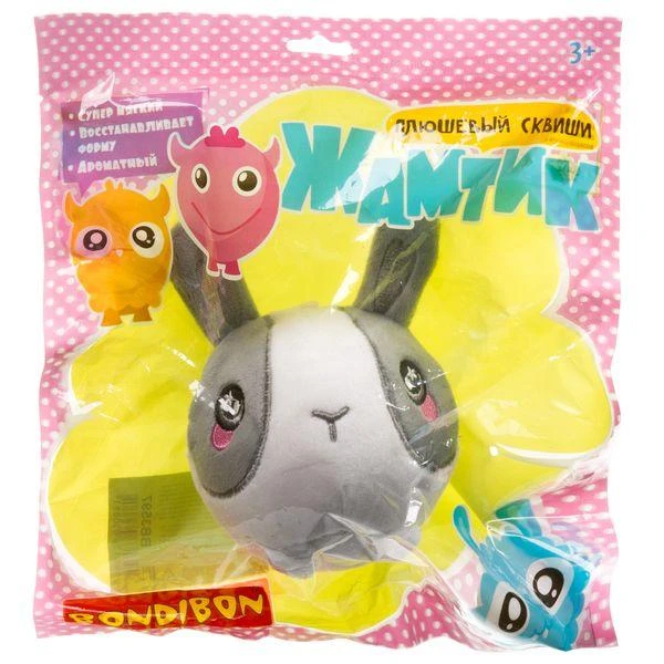 Плюшевый сквиши Bondibon «ЖАМТИК», шнапс, PAC 26х9х23 см. ВВ3597 Плюшевый сквиши Bondibon «ЖАМТИК», шнапс, PAC 26х9х23 см. ВВ3597