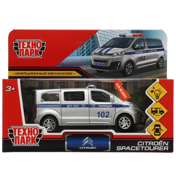 Машина металл свет-звук CITROEN SPACE TOURER ПОЛИЦИЯ 12 см, двер, инер,