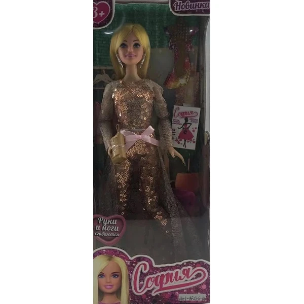 Кукла 29 см София, руки и ноги сгибаются, акс, кор КАРАПУЗ