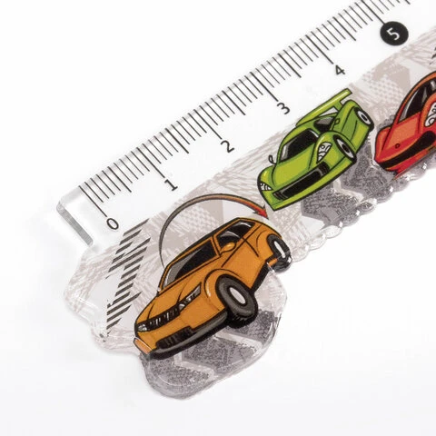 Линейка пластиковая 15 см ЮНЛАНДИЯ "МАШИНКИ", фигурная, цветная Линейка пластиковая 15 см ЮНЛАНДИЯ "МАШИНКИ", фигурная, цветная