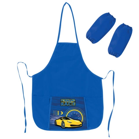 Фартук с нарукавниками для уроков труда ПИФАГОР, 1 карман, 44x55 см,