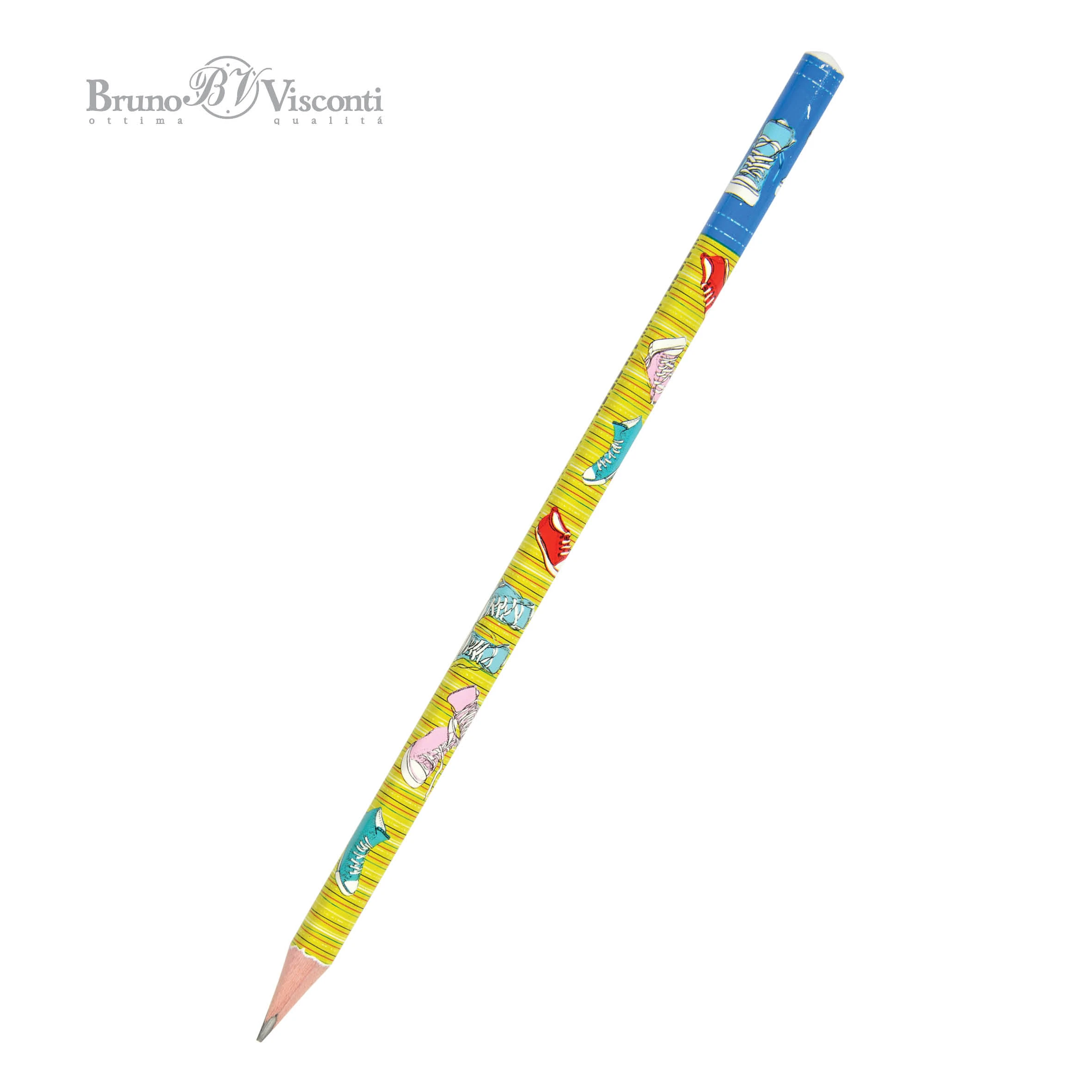 КАРАНДАШ ЧЕРНОГРАФИТОВЫЙ "HappyGraphix" КЕДЫ НВ