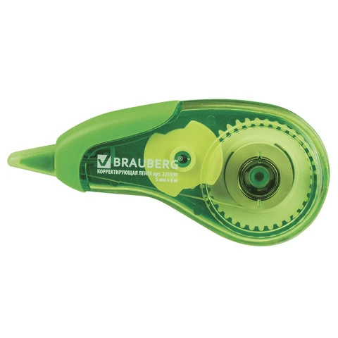 Корректирующая лента BRAUBERG "Design One", 5 мм х 6 м, зеленый Корректирующая лента BRAUBERG "Design One", 5 мм х 6 м, зеленый