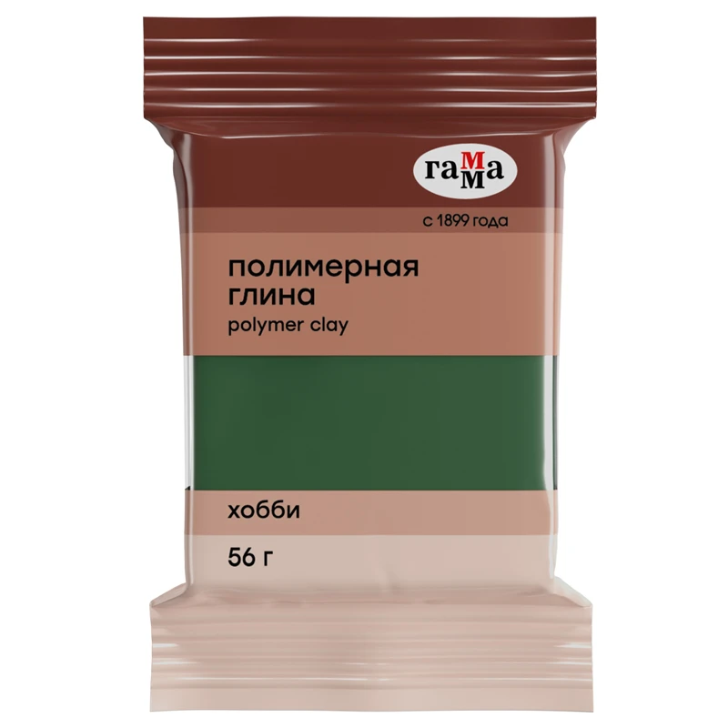Полимерная глина Гамма "Хобби", зеленый, 56г. Полимерная глина Гамма "Хобби", зеленый, 56г.