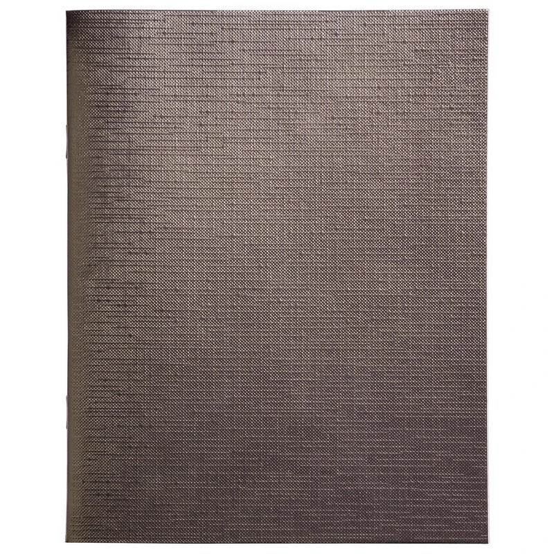Бизнес-тетрадь А5, 96л, кл, скреп, обл.бумвинил, бл.офс METALLIC Коричн 059707