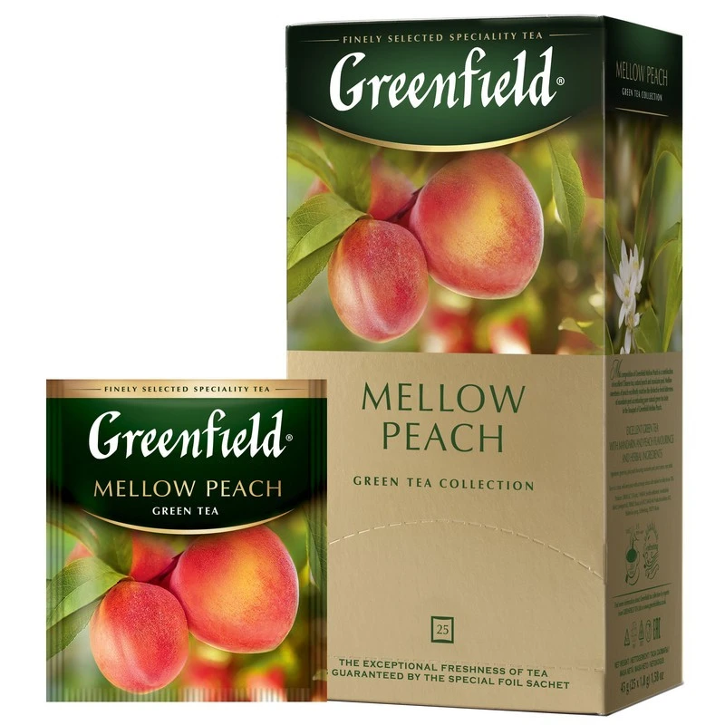 Чай Greenfield Mellow Peach зел, 25пак Чай Greenfield Mellow Peach зел, 25пак