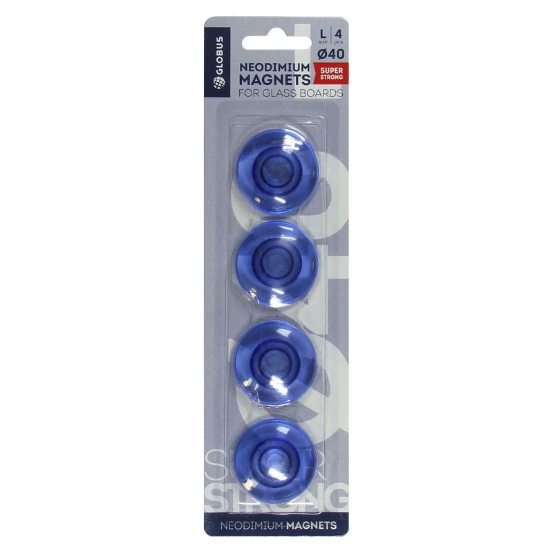 Магнитный держатель неодим.для стекл.досок Глобус МН40ПС 40мм 4 шт/блистер Магнитный держатель неодим.для стекл.досок Глобус МН40ПС 40мм 4 шт/блистер