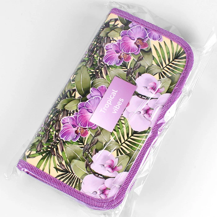 Пенал 2отдел. 190*105мм Тропические орхидеи
