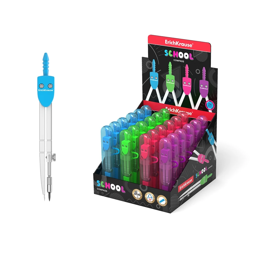 Металлический циркуль Erich Krause School 120мм.