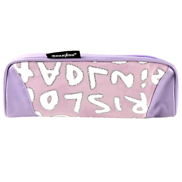 Пенал мягкий тубус "Darvish" ассорти бархат + уголки к/з