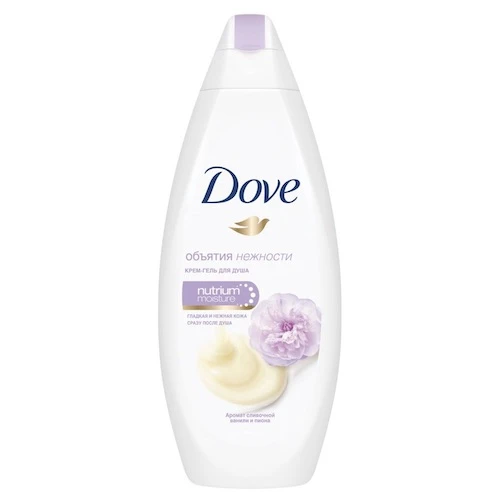 Крем-гель для душа Dove Сливочная ваниль и пион, 250 мл