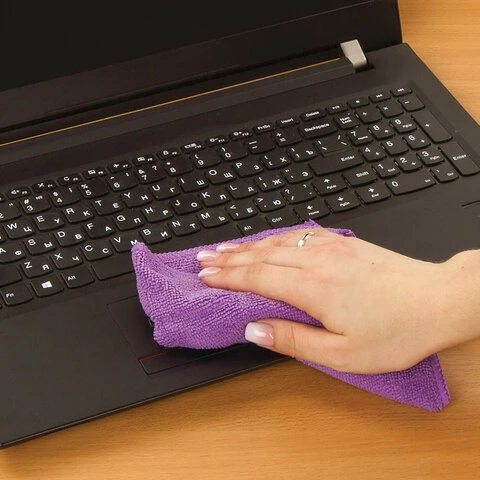 Салфетка универсальная, микрофибра, 30х30 см, фиолетовая, ЛЮБАША Салфетка универсальная, микрофибра, 30х30 см, фиолетовая, ЛЮБАША