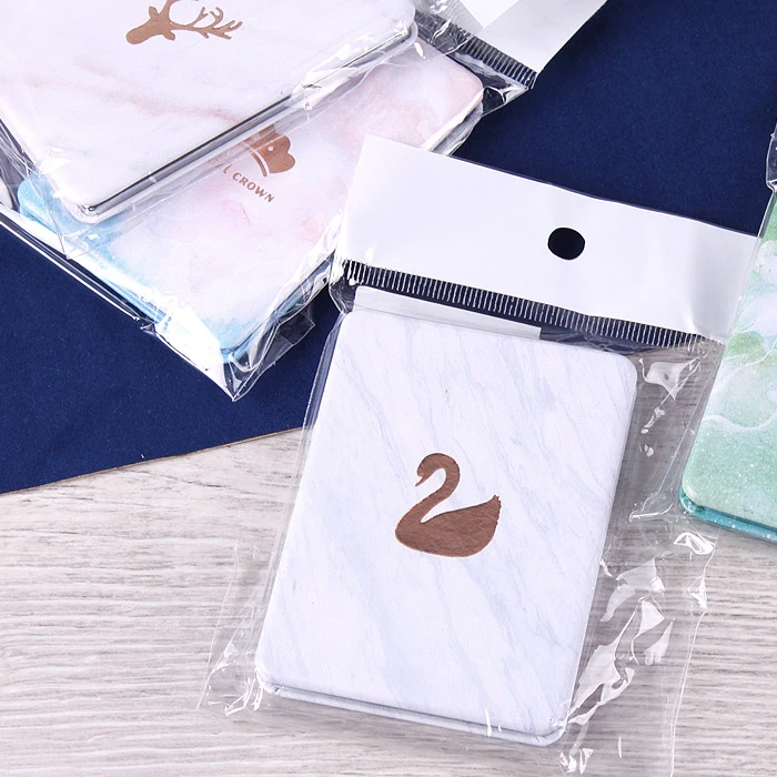 Зеркало складное прямоугольное 5*7см двойное на магните "Мрамор"