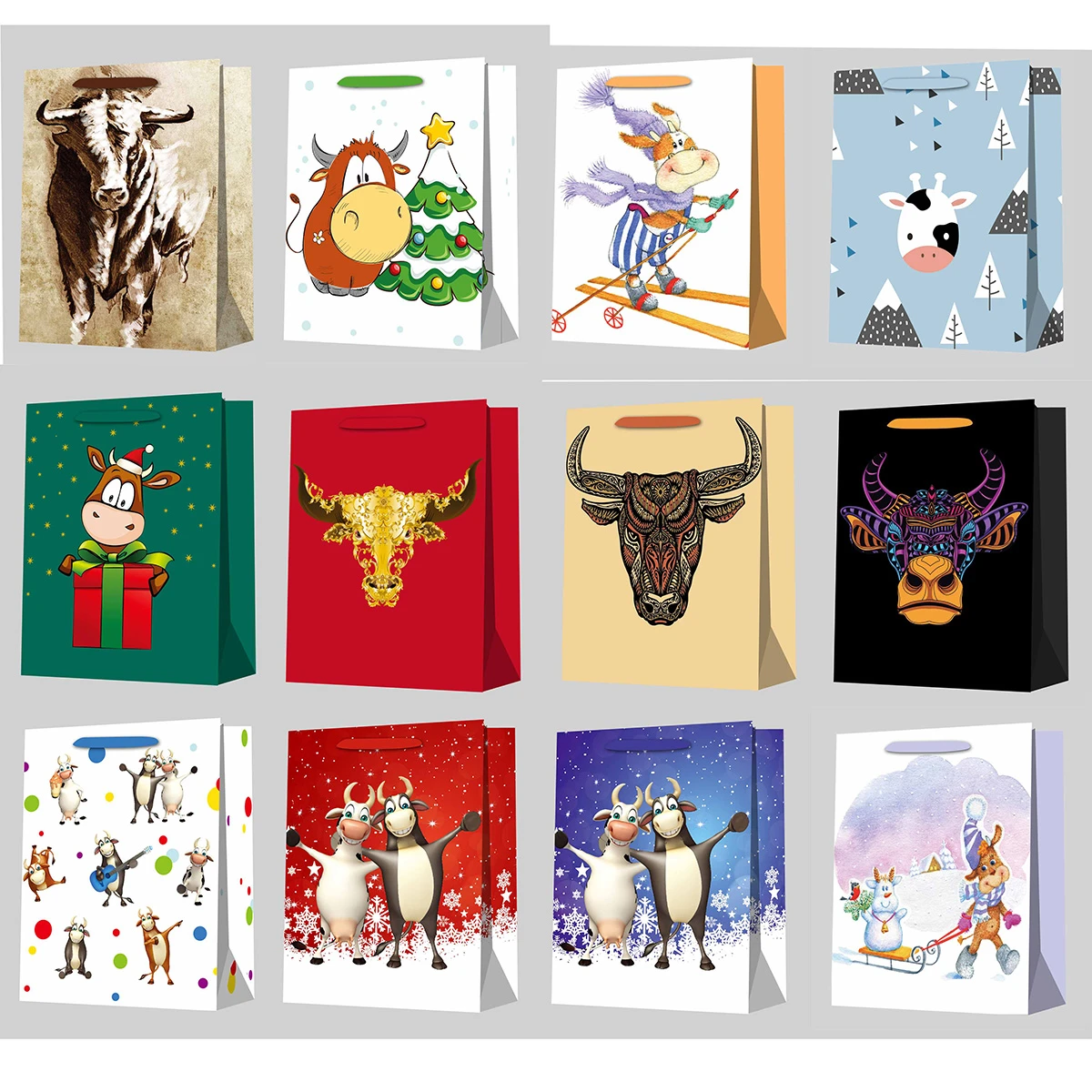 Подарочный пакет, ламинированный, символ года 17.8X22.9X9.8 см Подарочный пакет, ламинированный, символ года 17.8X22.9X9.8 см