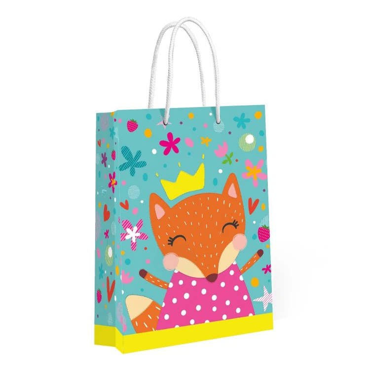 Пакет подарочный большой Лисичка, 250*350*100 мм.