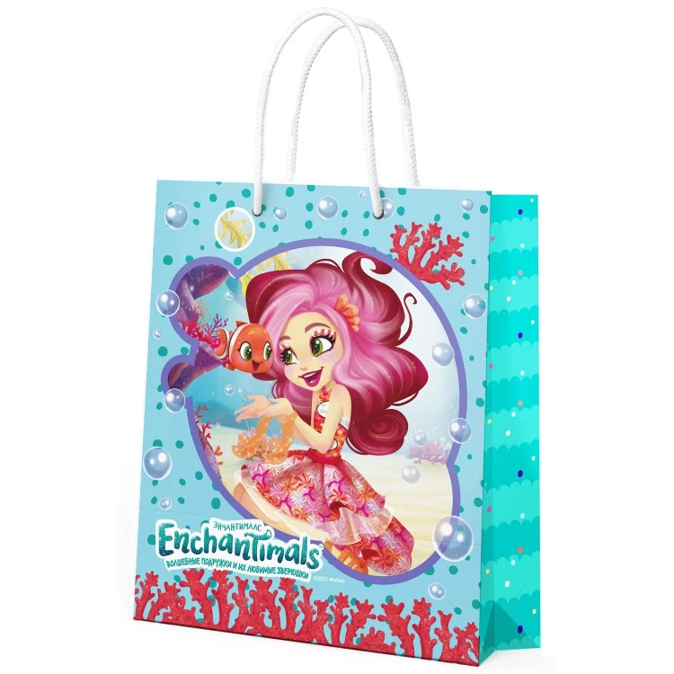 Enchantimals. Пакет подарочный большой (голубой) 335*406*155 мм Enchantimals. Пакет подарочный большой (голубой) 335*406*155 мм