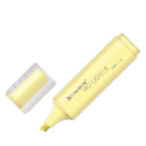 Текстовыделитель BRAUBERG "ORIGINAL PASTEL", ВАНИЛЬ, линия 1-5 мм,