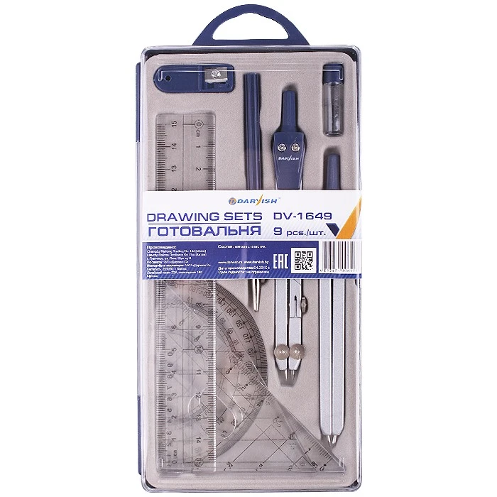 Готовальня 9 предм. "Darvish"