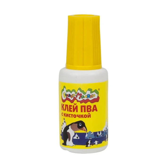 Клей ПВА Каляка-Маляка с кисточкой канцелярский детский 20 г Клей ПВА Каляка-Маляка с кисточкой канцелярский детский 20 г